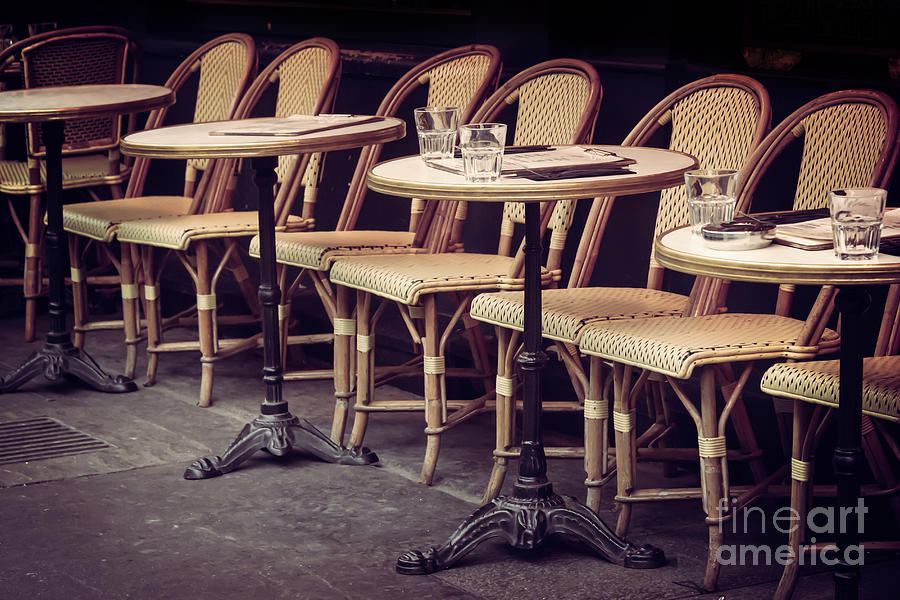 Paris Photograph - Paris cafe by Delphimages Paris Photography