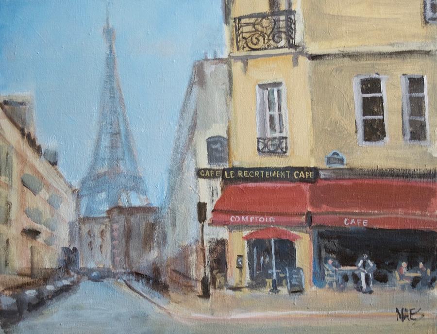 Paris Cafe Painting by Walt Maes