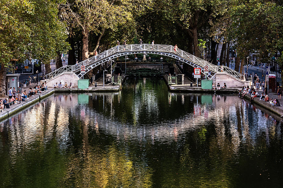 Paris Canal Bridge Reflections - France Photograph by Stuart Litoff