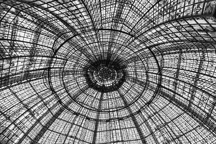 Paris Ceilings - Black and White Photograph by Melanie Alexandra Price
