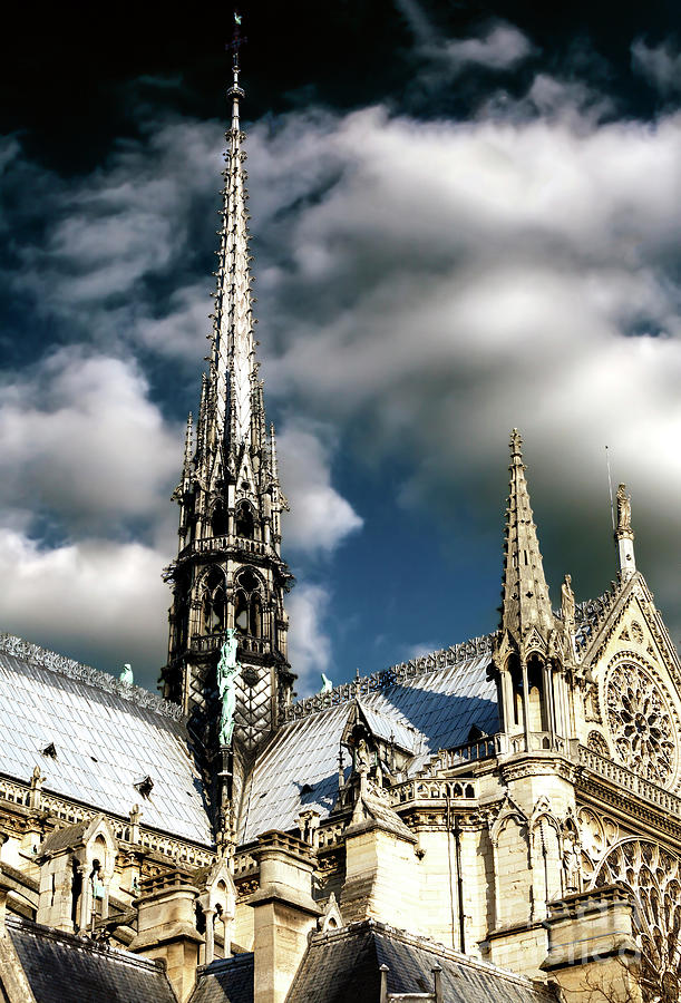 Paris Centered Notre-Dame Cathedral Photograph by John Rizzuto