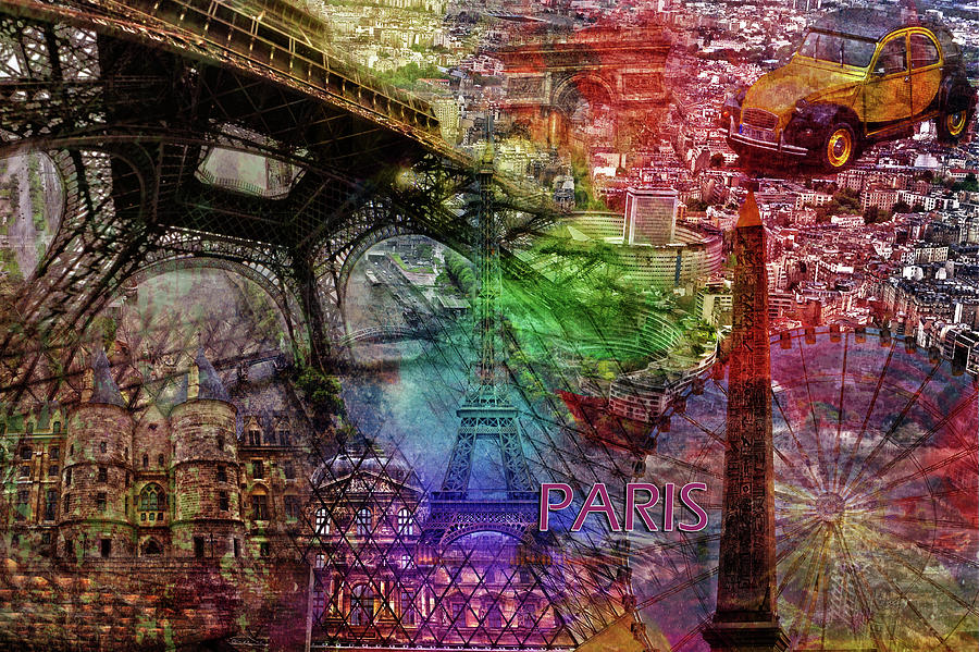 Paris Collage Photograph by Randi Grace Nilsberg