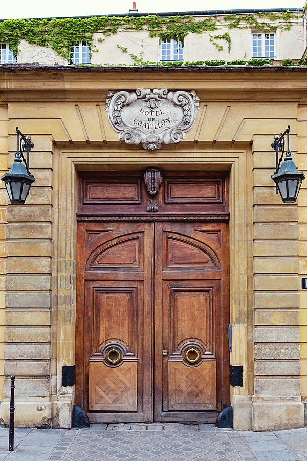 Paris Doors - Hotel de Chatillon Photograph by Melanie Alexandra Price