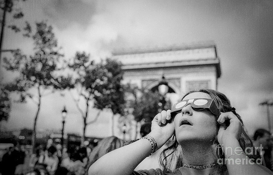 Paris  during the eclipse of the sun  Photograph by Cyril Jayant