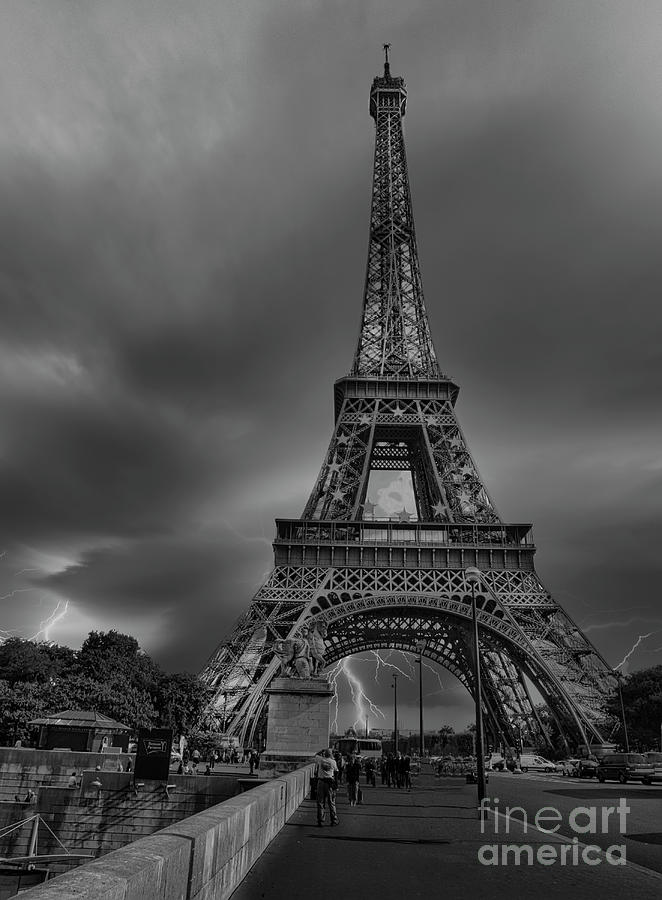 Paris Eiffel Tower Black White Photograph by Chuck Kuhn | Fine Art America