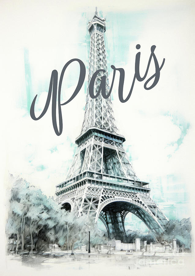 Paris Eiffel Tower Painting by Tina LeCour