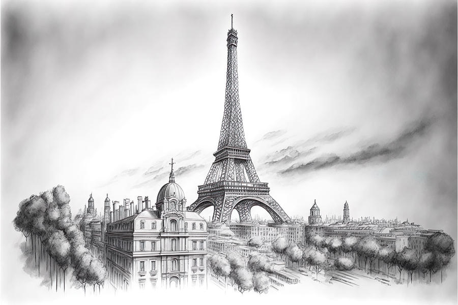 Eiffel Tower Drawing png download - 368*800 - Free Transparent Eiffel Tower  png Download. - CleanPNG / KissPNG