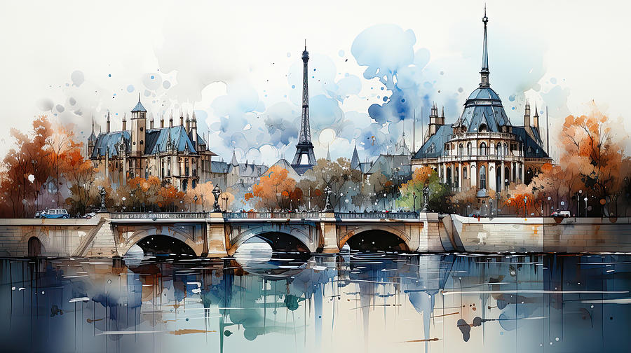 Paris France Digital Art