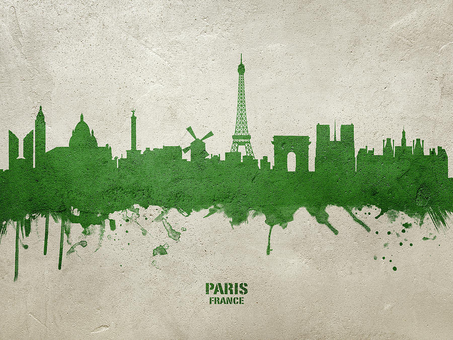 Paris France Skyline #12 Digital Art by Michael Tompsett