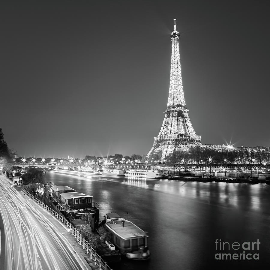Paris In Black And White Photograph