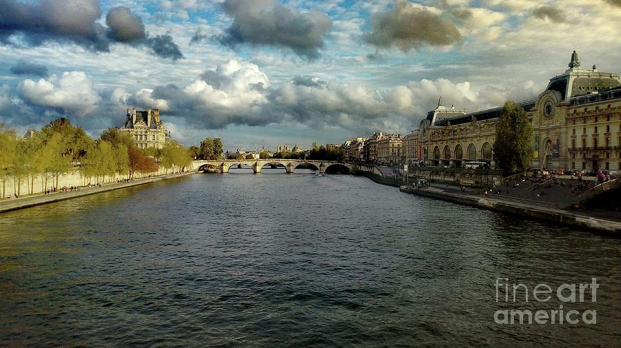 Paris In Love of The River Seine..In Waves of Your Heart  Photograph by Leonida Arte