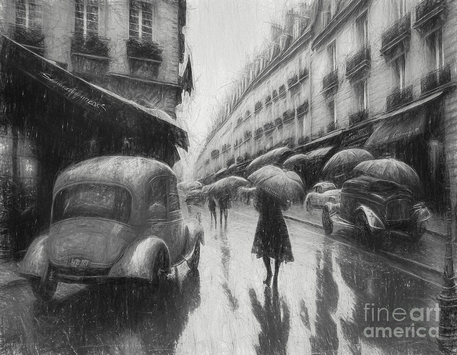 Paris in the Rain by Kaye Menner Photograph by Kaye Menner