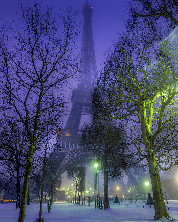 Paris In The Snow Photograph by Serge Ramelli