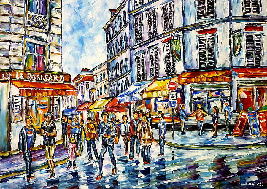 Paris July 14th Painting by Mirek Kuzniar