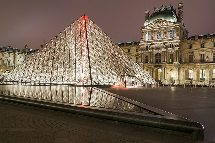 Paris - Le Louvre museum and pyramid 2 Photograph by Olivier Parent