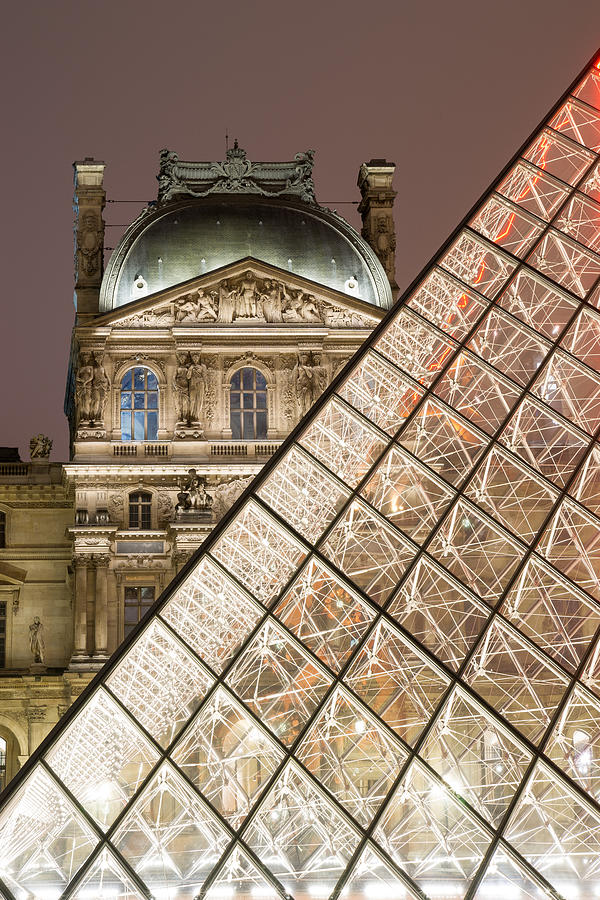 Paris - Le Louvre museum and pyramid Photograph by Olivier Parent