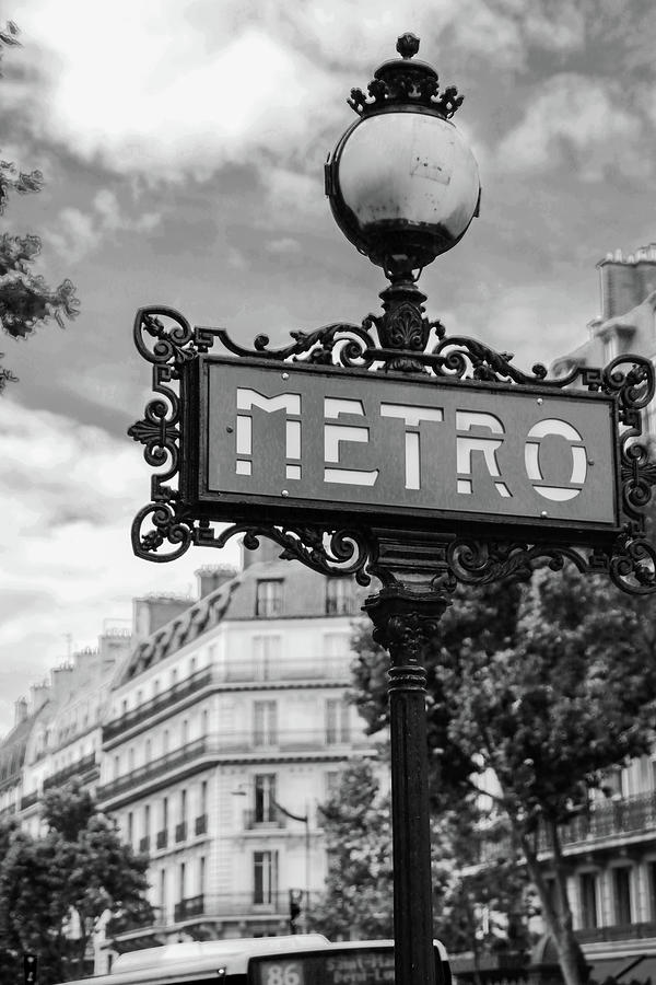 Paris Metro BW Photograph by Joshua Van Lare