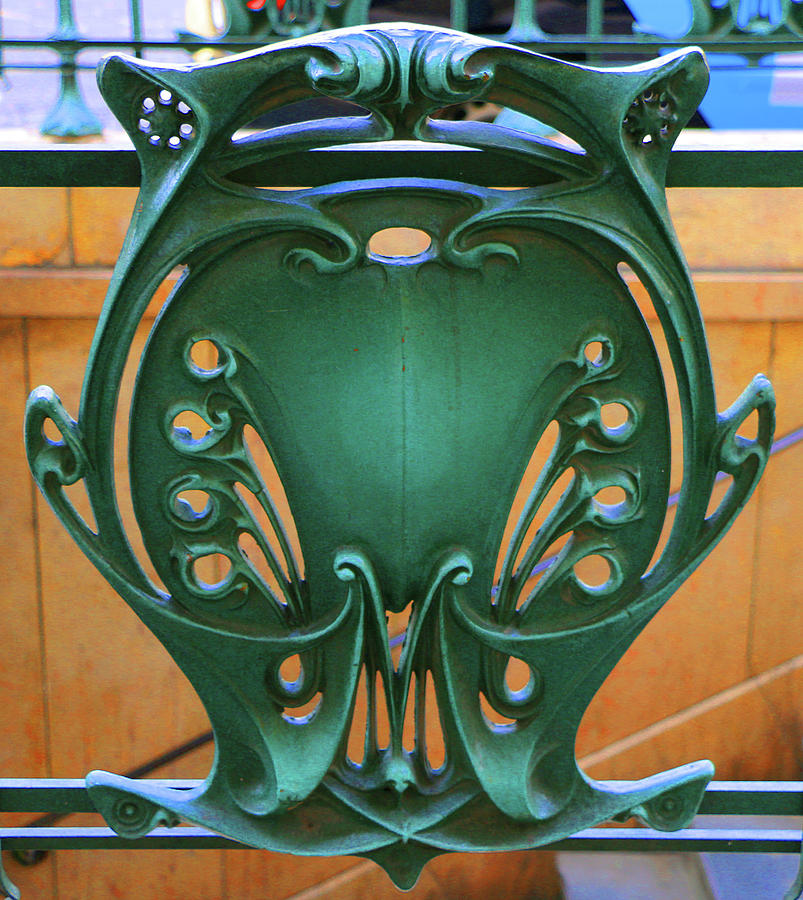 Paris Metro Gate Detail Photograph by Ron Berezuk