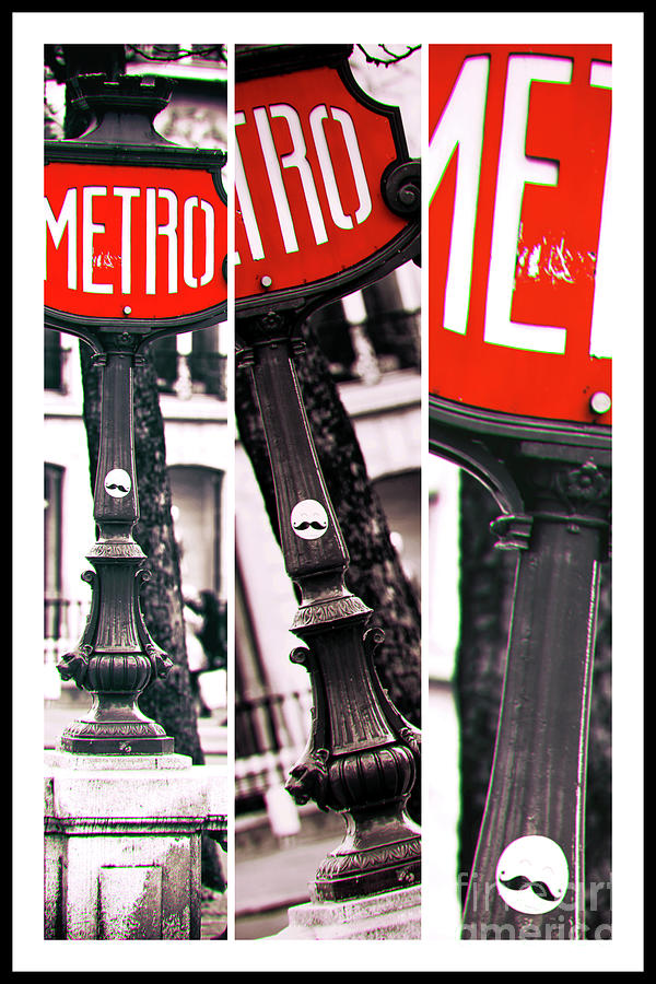 Paris Metro Triptych Photograph by John Rizzuto