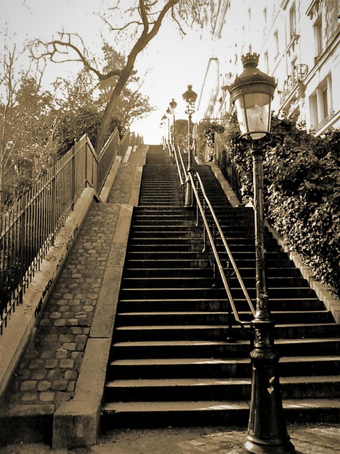 Paris Montmartre Stairs Photograph By Magnus Lofgren   Paris Montmartre Stairs Magnus Lofgren 