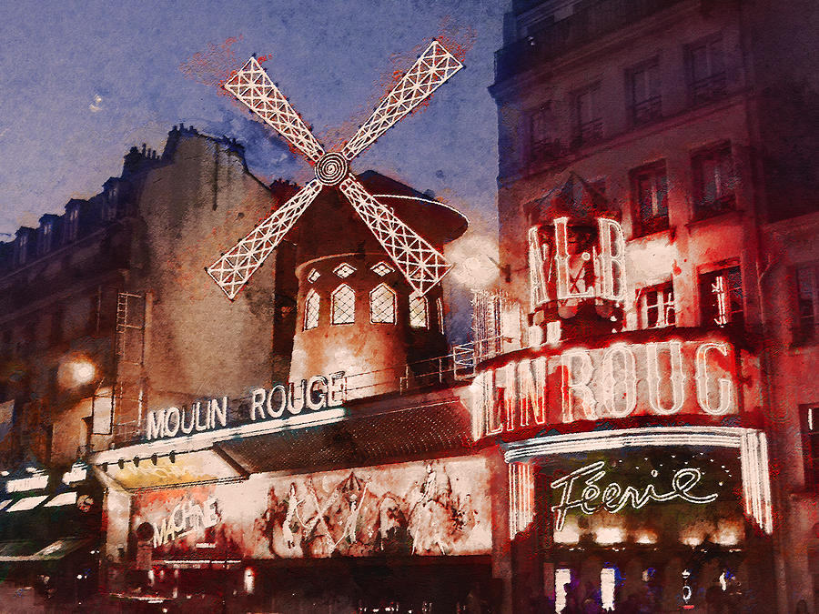 Paris. Moulin Rouge. Painting by Alex Mir