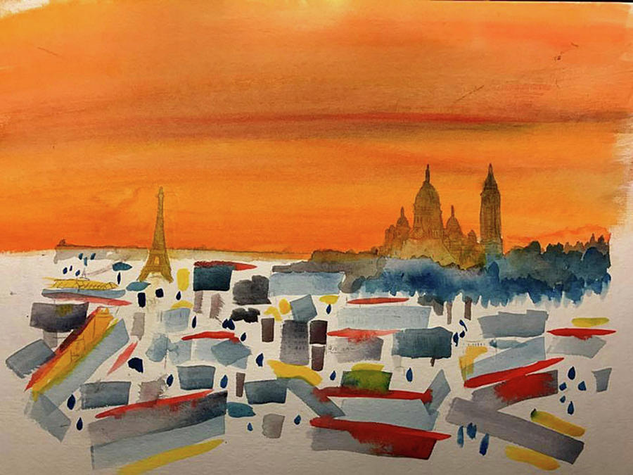 Paris Now and Then #1 Painting by John Macarthur