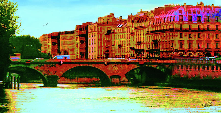 Paris On The Seine 2 Digital Art by CHAZ Daugherty