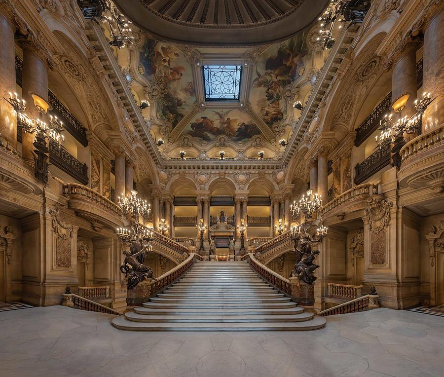 Paris Opera Grand Staircase Photograph by Dave Koch