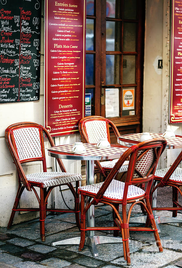 Paris Outdoor Cafe Scene in France Photograph by John Rizzuto