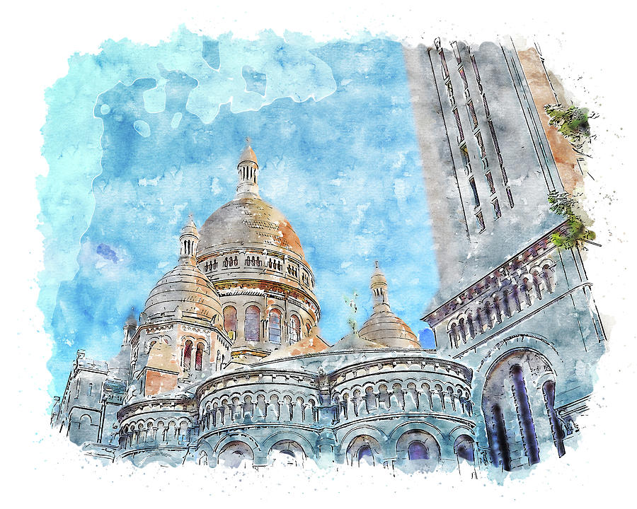 Paris Panorama - 11 Painting by AM FineArtPrints