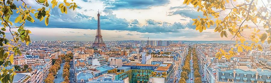Architecture Photograph - Paris Panorama by Manjik Pictures