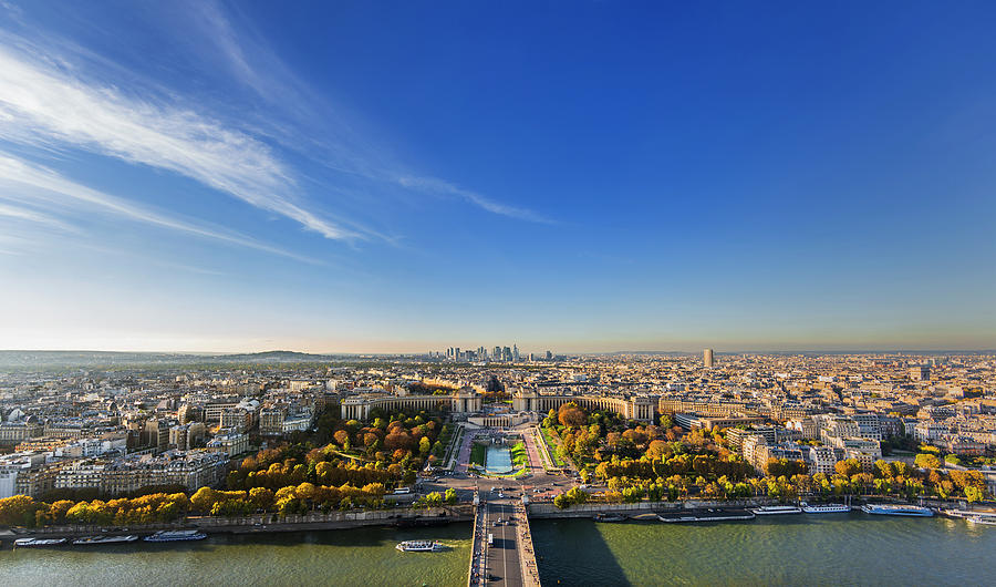 Paris Panorama Vista from Eiffel Tower 2 Photograph by Maggie Mccall
