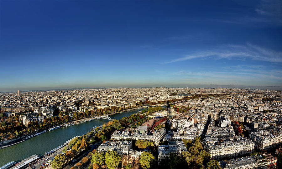 Paris Panorama Vista from Eiffel Tower Photograph by Maggie Mccall