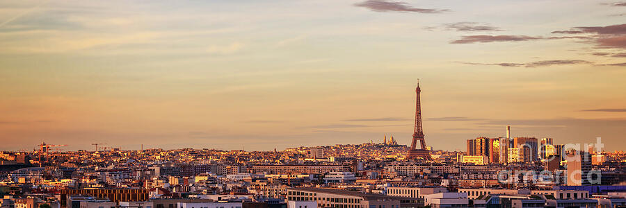 Paris panoramic skyline Photograph by Delphimages Paris Photography