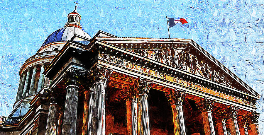 Paris, Pantheon Painting by AM FineArtPrints