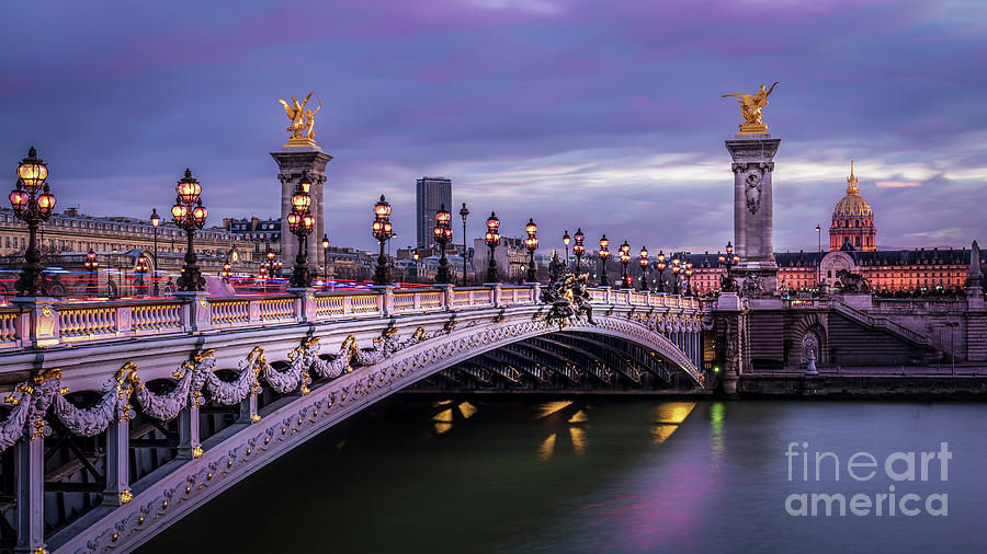 France Photograph - Paris Pont Alexandre trois Invalides by Thomas Speck France Photograph - Paris Pont Alexandre trois Invalides by Thomas Speck