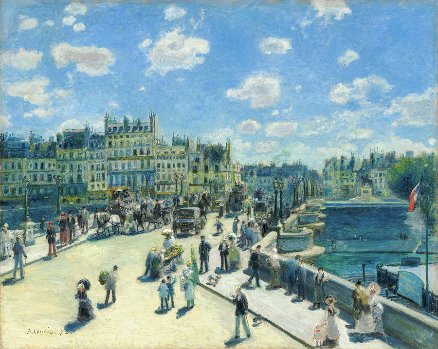 Paris, Pont Neuf, 1872, Auguste Renoir Painting by AM FineArtPrints