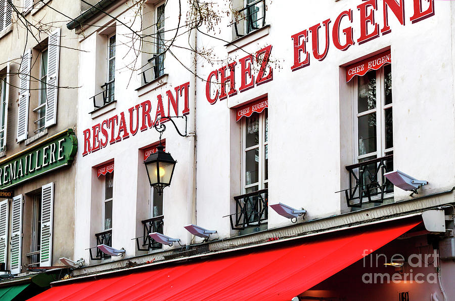 Paris Restaurant Chez Eugene in France Photograph by John Rizzuto