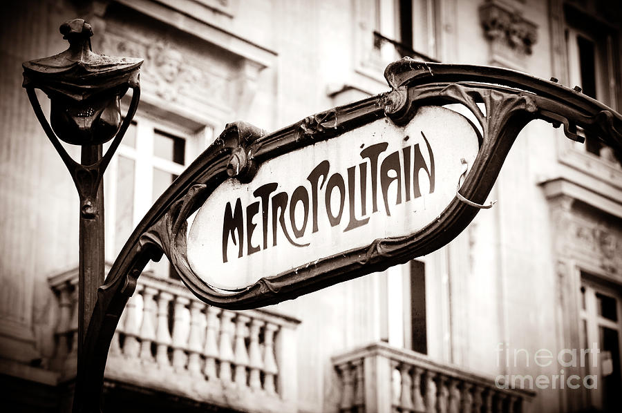 Paris Retro Metropolitain in France Photograph by John Rizzuto