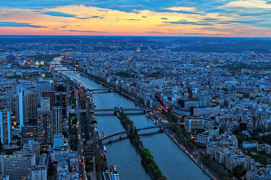 Paris Skyline At Night Photograph By Navin Mistry Pixels