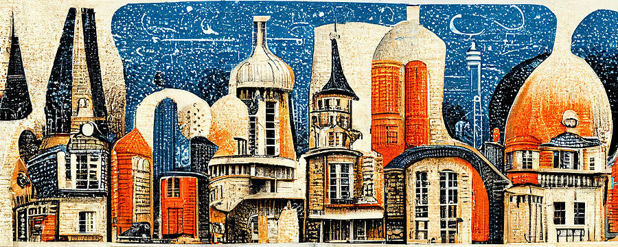 Paris  Skyline  In  The  Style  Of  Charles  Wysocki  Q  36455636f6950  C73645563  64564556352  A504 Painting