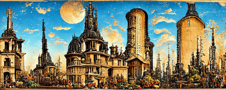 Paris  Skyline  In  The  Style  Of  Charles  Wysocki  Q  6450436043df645563e  3db6  64564535  043a64 Painting
