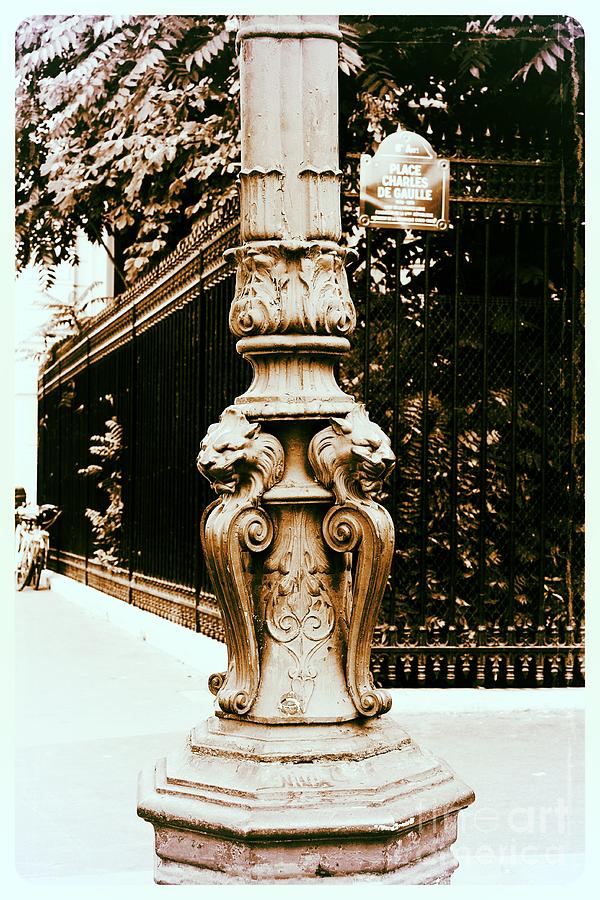 Paris Street Corner in Golden Sepia Photograph by Carol Groenen