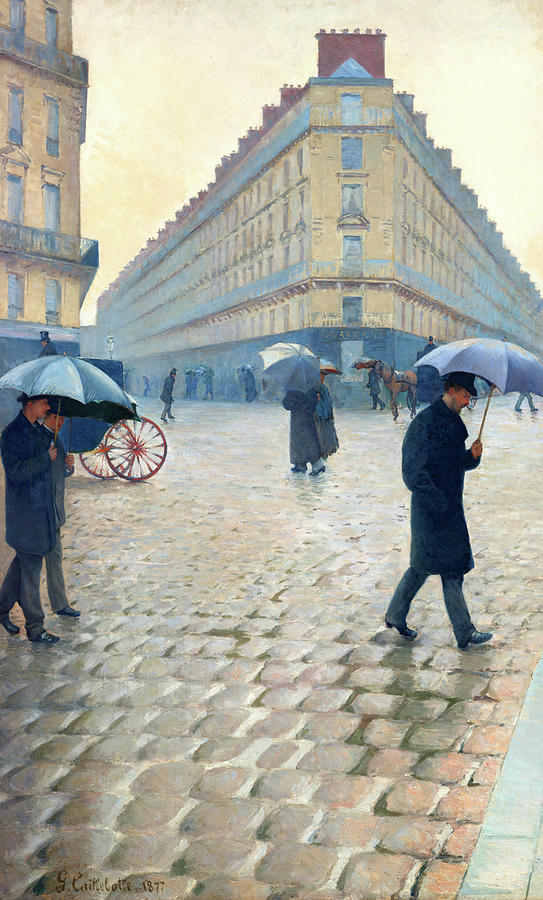 Paris Street Rainy Day Detail No 3 Painting By Gustave Caillebotte