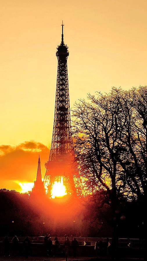 Paris Sunset Eiffel Tower Painting by AList Art Gallery Paris Sunset Eiffel Tower Painting by AList Art Gallery