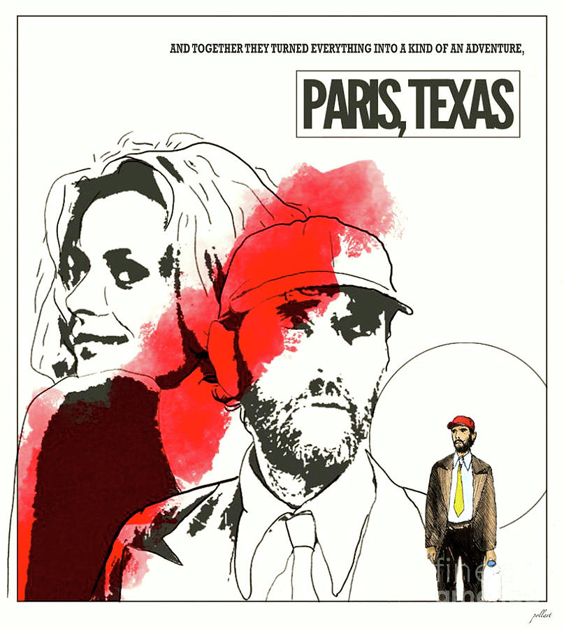PARIS, TEXAS, Movie, Film, Poster Mixed Media by Thomas Pollart