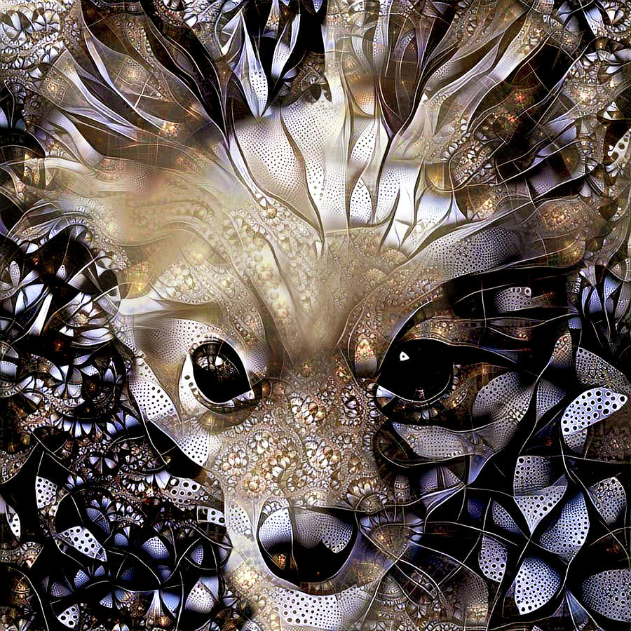 Paris the Pomeranian Puppy Digital Art by Peggy Collins