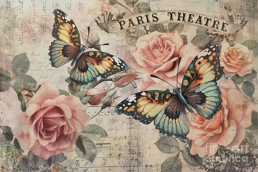 Paris Theater Painting by Tina LeCour Paris Theater Painting by Tina LeCour