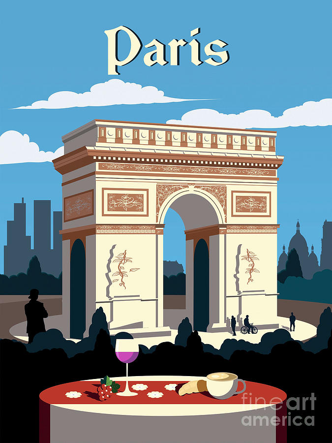 Paris Travel Poster Photograph by Jon Neidert