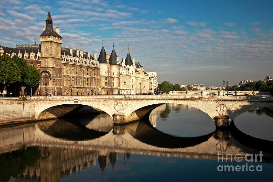 Paris View of Conciergerie and Bridge  Photograph by Brian Jannsen